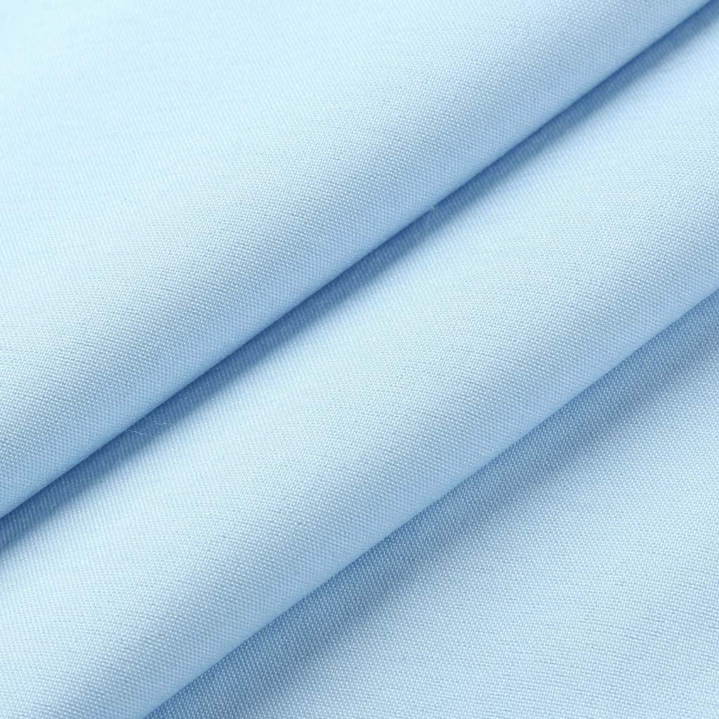 Light blue fabric texture for maternity dress with flounce.
