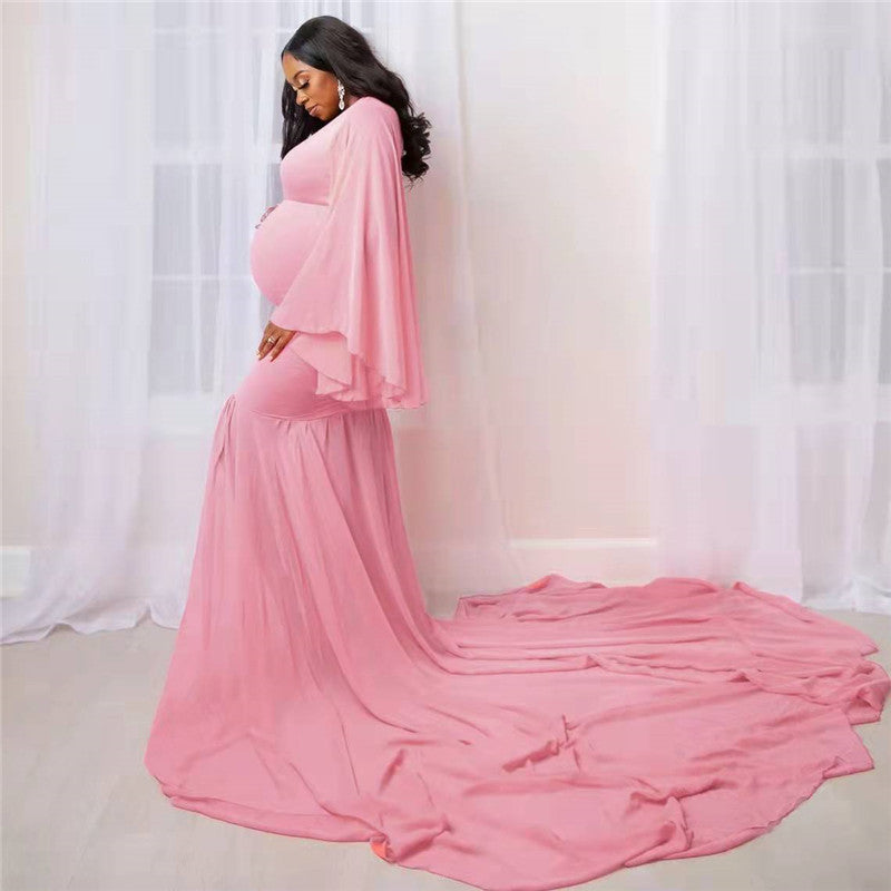Maternity Long Flowing DressCapture the beauty of pregnancy with this stylish solid color maternity photo trailer dress. Designed to flow gracefully, it creates the perfect silhouette for mater0Maternity LongMaternity Luv