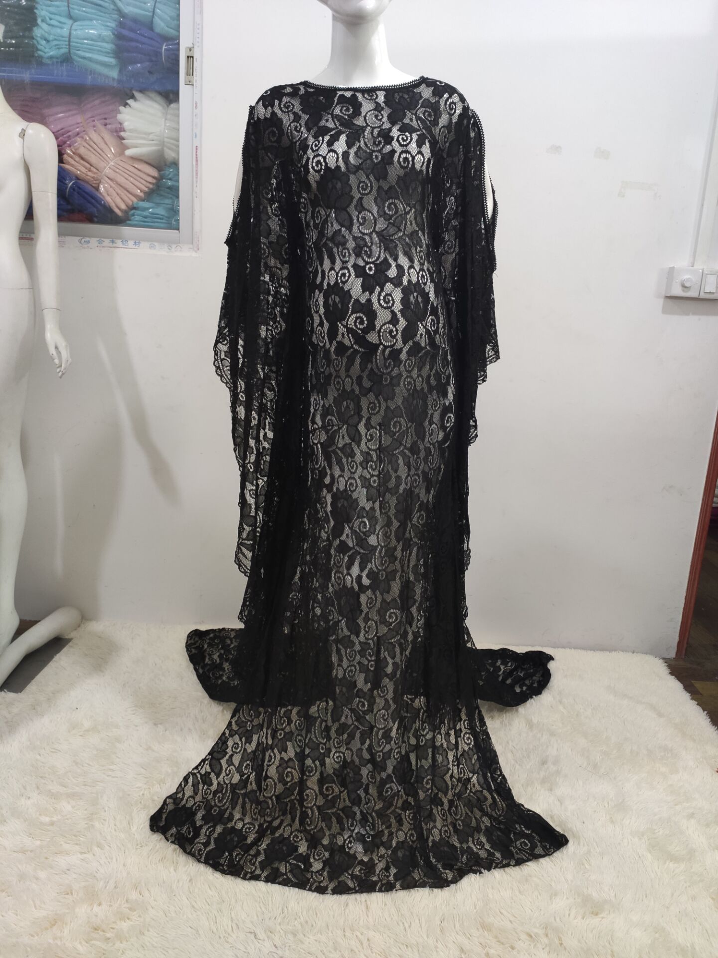 maternity wendie lace dress The Georgia Boho Sleeve Lace Maternity Gown Bump City